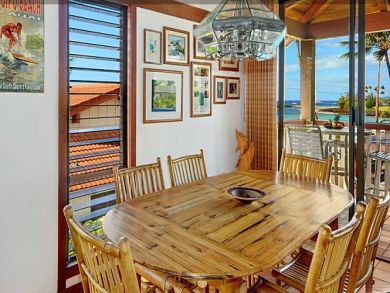 Dining table seats six