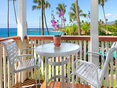 Ocean front vacation rental in Poipu Beach, Kauai, Hawaii