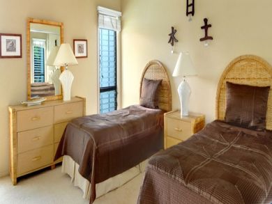 Guest bedroom with twin beds