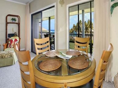Dining table seats four