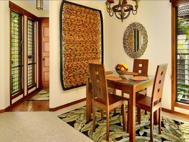 Dining area seats four Dining area seats four