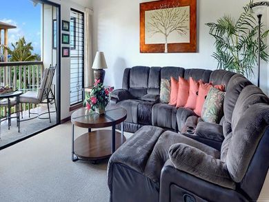 Living room open to balcony