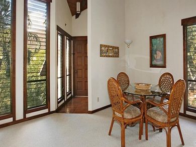 Dining area seats four
