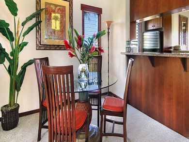 Dining area seats four Dining area seats four
