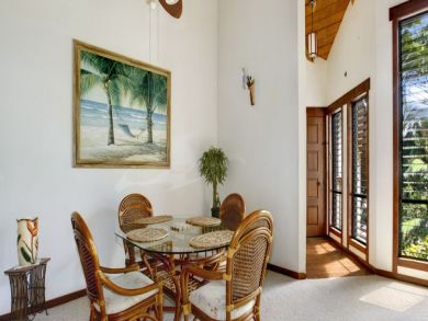 Dining area seats four
