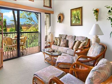 Living room open to balcony