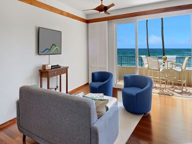 Living room open to balcony
