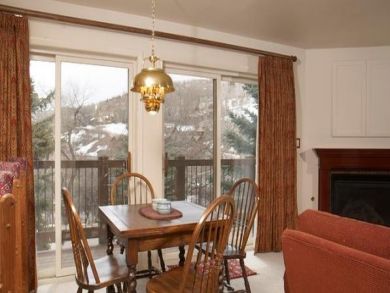Dining table seats four