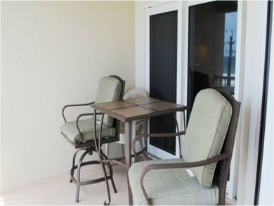 Balcony with outdoor chairs