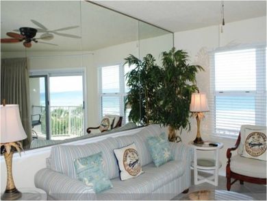 Living room with gulf view