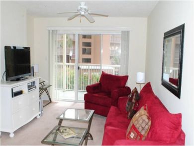 Living room with flat screen TV