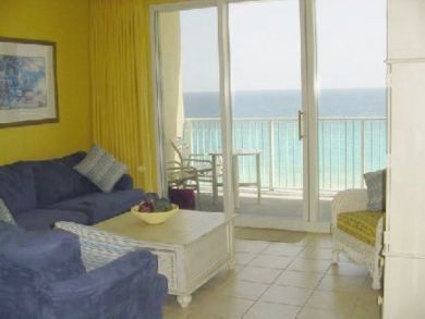 Living room with gulf view
