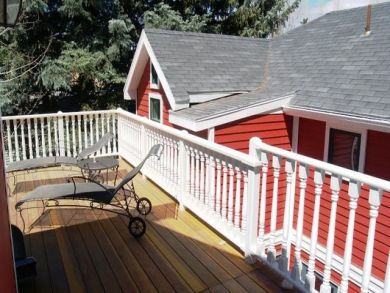 Deck with lounge chairs
