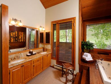 Master bathroom with whirlpool tub