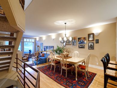 Dining table seats six