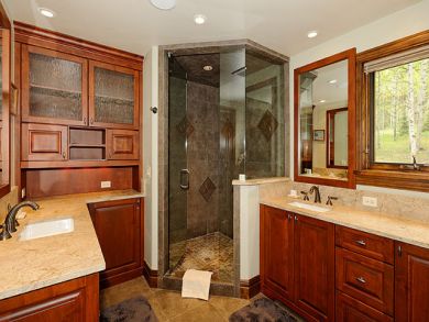 Master bathroom with walk-in shower