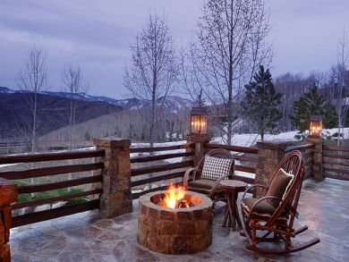 Patio with firepit