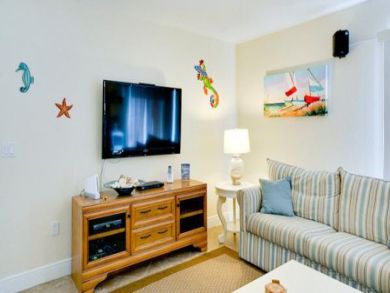 Flat screen TV in living area