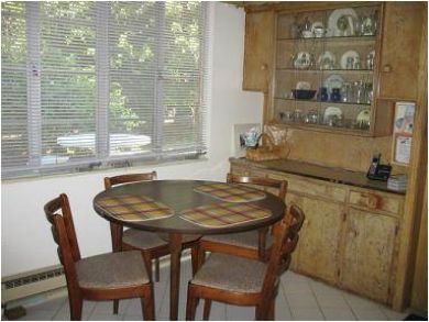 Dining area seats four