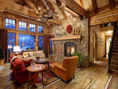 Mountain view living room