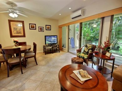 Living area open to porch