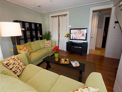 Flat screen TV in living area