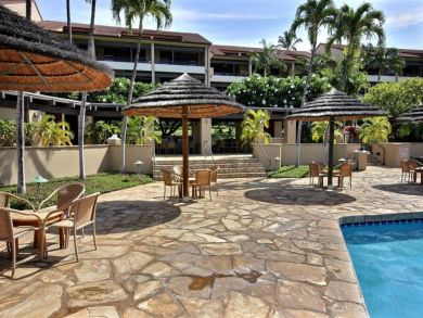 Poolside tiki huts