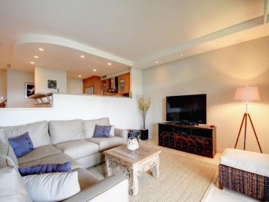 Flat screen TV in living area
