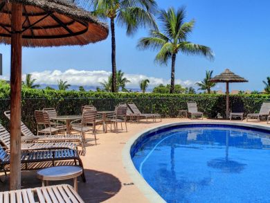 Poolside lounge chairs