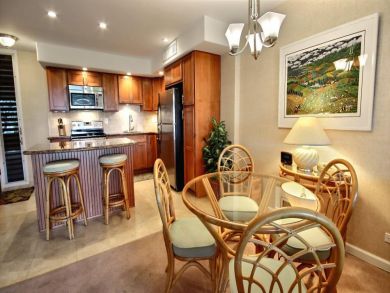 Dining table seats four