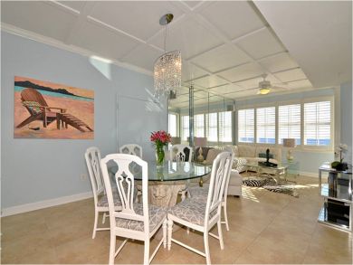Dining room seats six