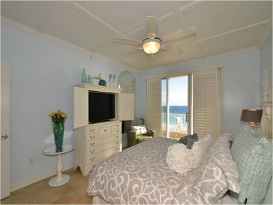 Master bedroom with flat screen TV