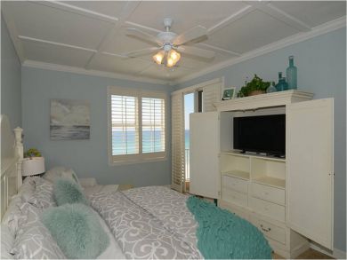 Master bedroom with flat screen TV