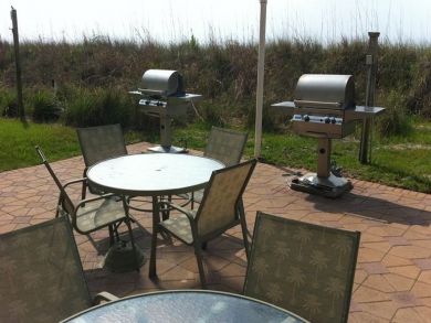 Communal grill area Communal grill area