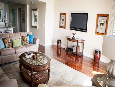 Living room with flat screen TV Living room with flat screen TV
