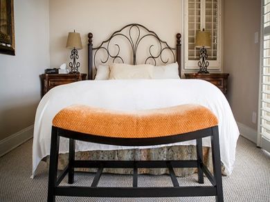 King bed in master bedroom King bed in master bedroom