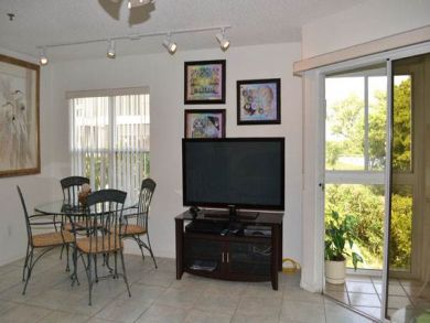 Large flat screen TV in living area