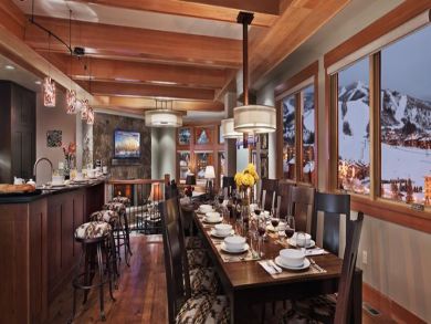 Mountain view dining & kitchen