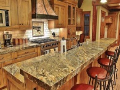 Breakfast bar seats four Breakfast bar seats four