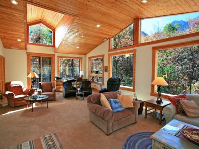 Beautiful mountain view from living area