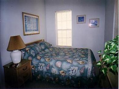Master bedroom with queen bed