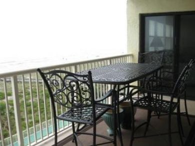 Balcony with table set Balcony with table set