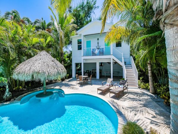 Anna Maria Main House & Guest House with Pool Bay Beach Across the Street