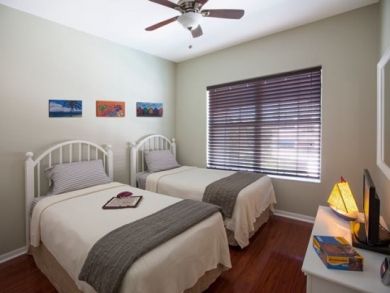 Twin beds in thisd bedroom