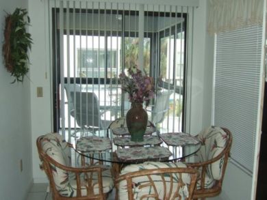 Dining area seats four