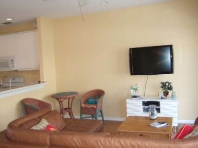 Living room with flat screen TV
