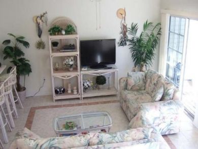 Living room with flat screen TV