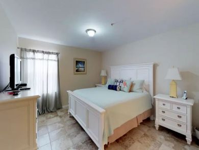 King bed in master bedroom