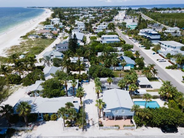 Ground Level Beachfront Pool Home on Anna Maria Island
