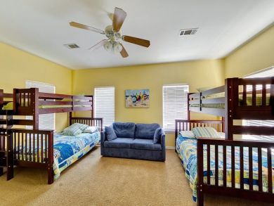 Two sets of bunk beds & sleeper sofa in bedroom 3